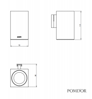 MEDIDAS PORTACEPILLOS PARED METRIC POM D'OR